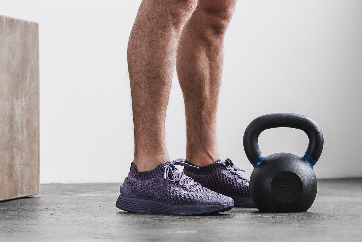 Nobull Knit Runner Loopschoenen Heren Paars | 641930-WVB