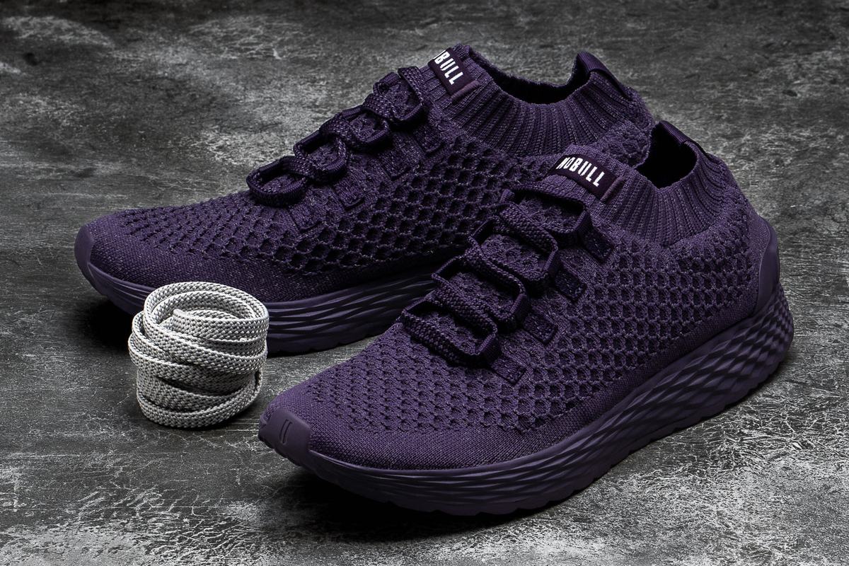 Nobull Knit Runner Loopschoenen Heren Paars | 908136-OXV