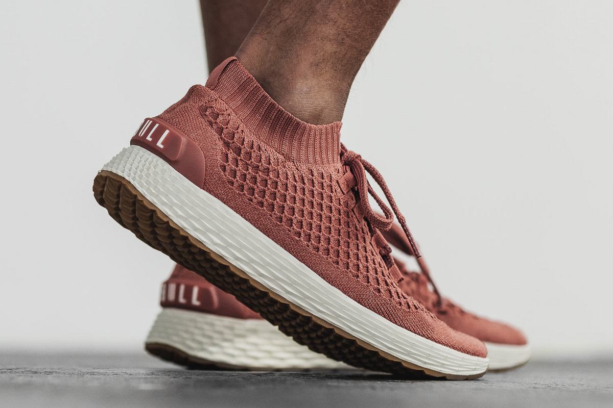 Nobull Knit Runner Loopschoenen Heren Rood | 164972-KVB