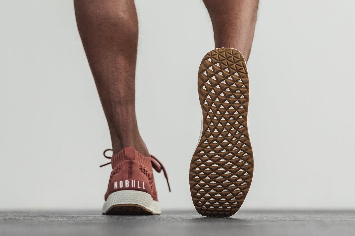 Nobull Knit Runner Loopschoenen Heren Rood | 164972-KVB