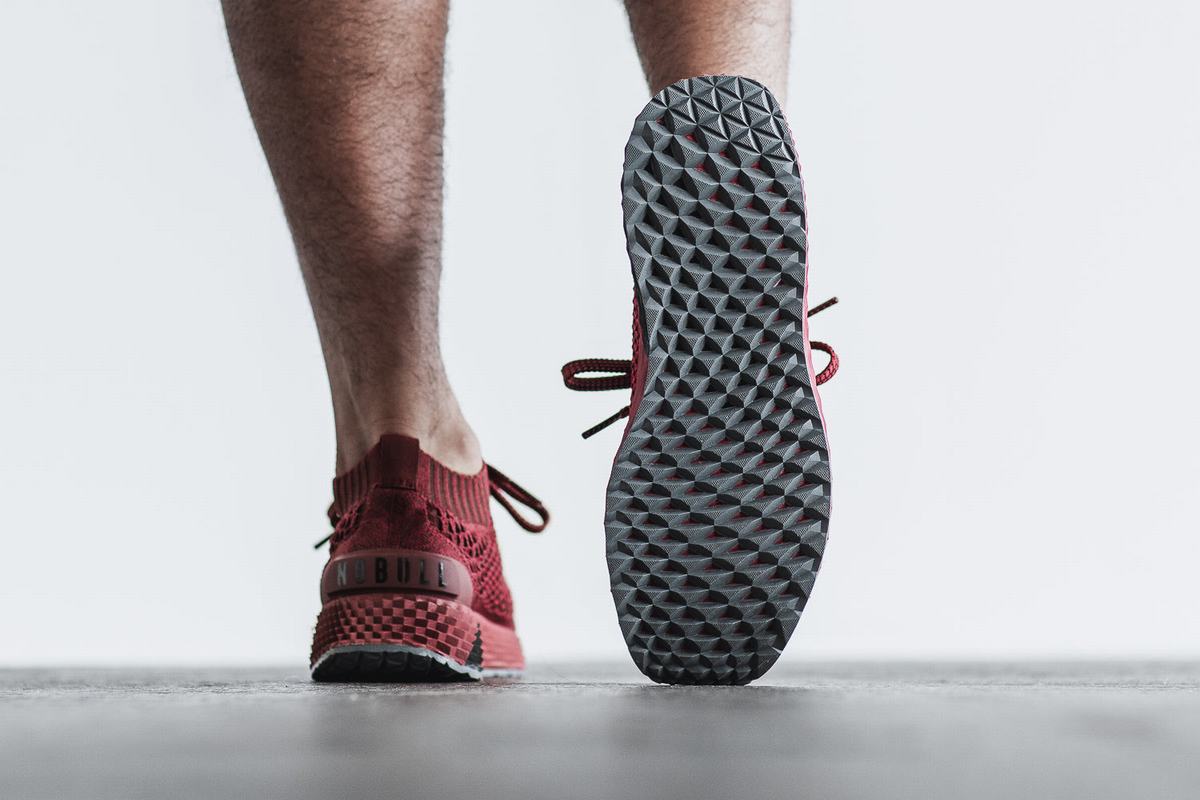 Nobull Knit Runner Loopschoenen Heren Rood | 253897-AJU