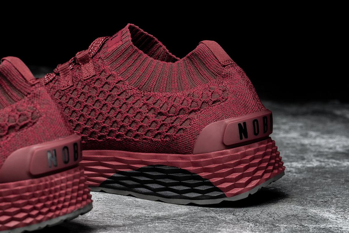 Nobull Knit Runner Loopschoenen Heren Rood | 253897-AJU