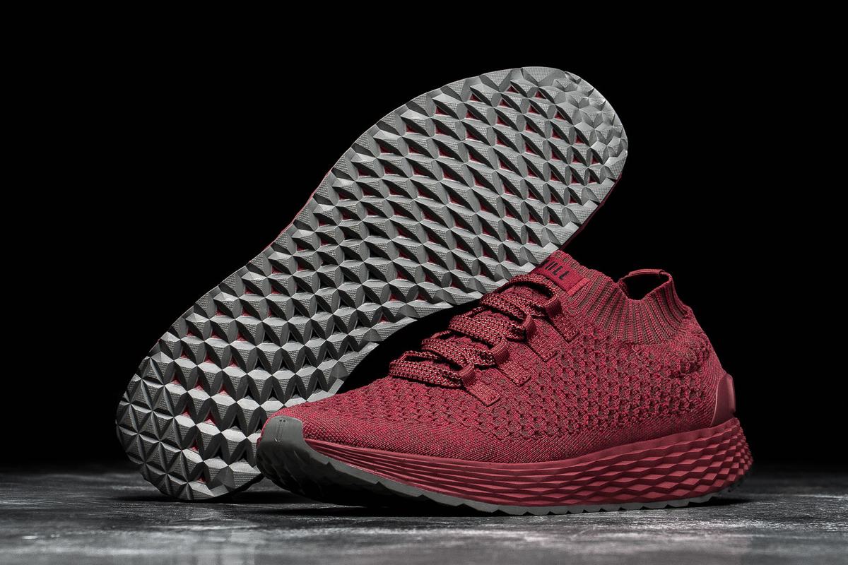 Nobull Knit Runner Loopschoenen Heren Rood | 253897-AJU