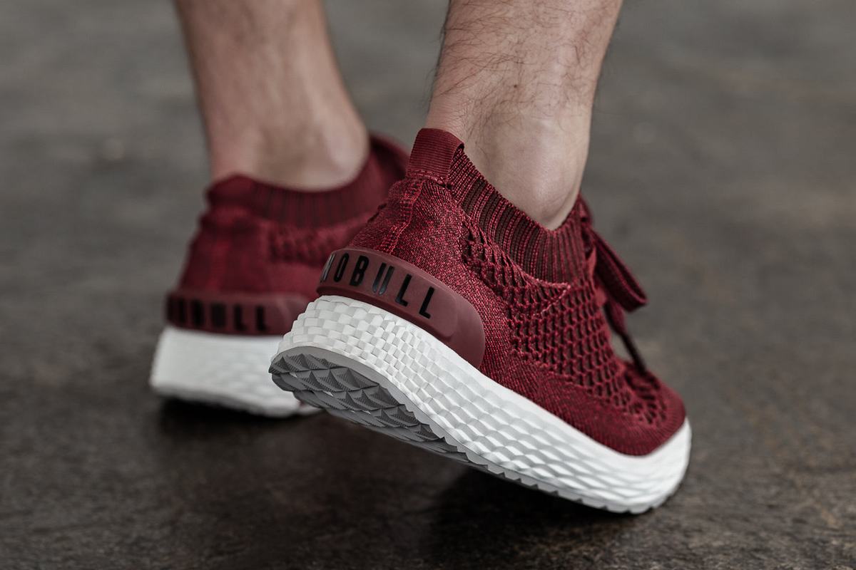 Nobull Knit Runner Loopschoenen Heren Rood | 286415-QTW