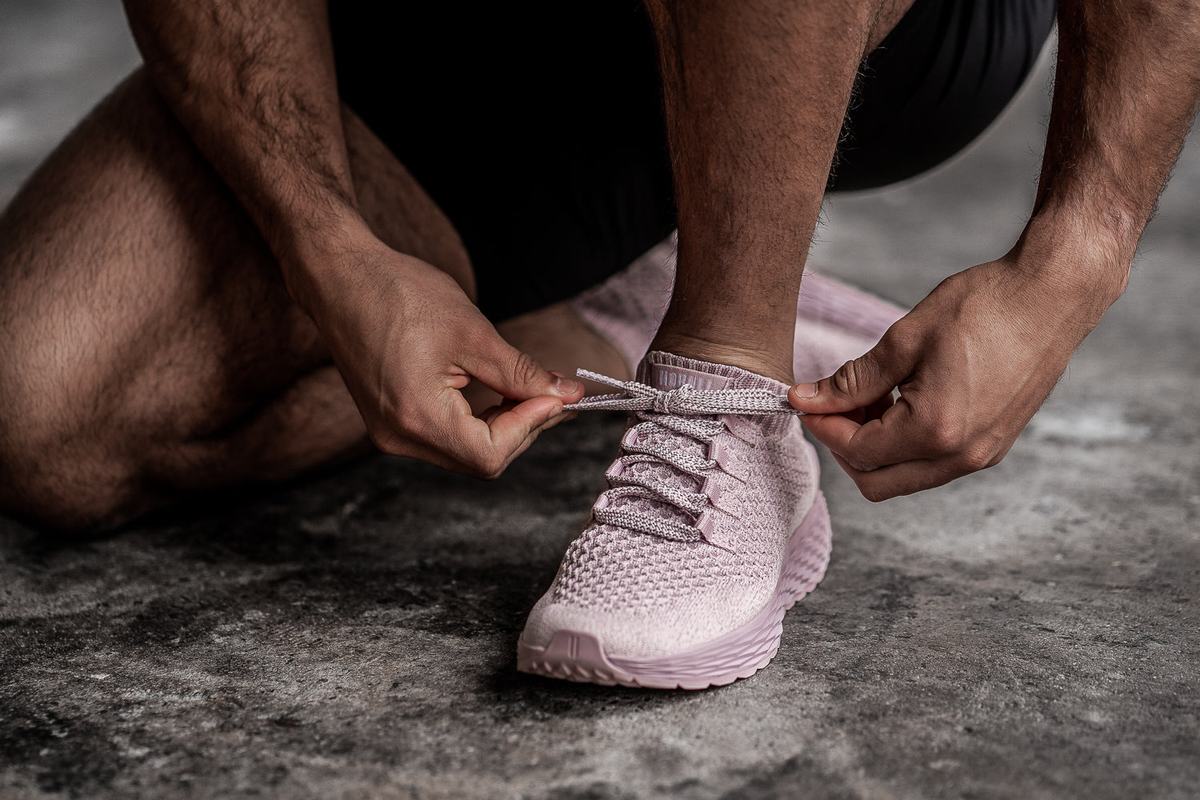 Nobull Knit Runner Loopschoenen Heren Roze | 420376-LKN