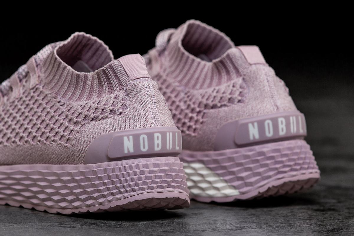 Nobull Knit Runner Loopschoenen Heren Roze | 420376-LKN