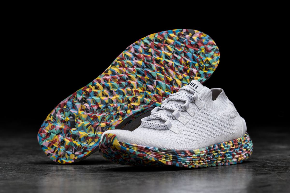 Nobull Knit Runner Loopschoenen Heren Wit | 173904-OJI