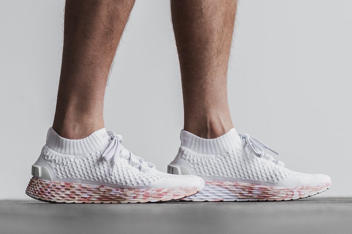 Nobull Knit Runner Loopschoenen Heren Wit Roze | 315746-IHJ