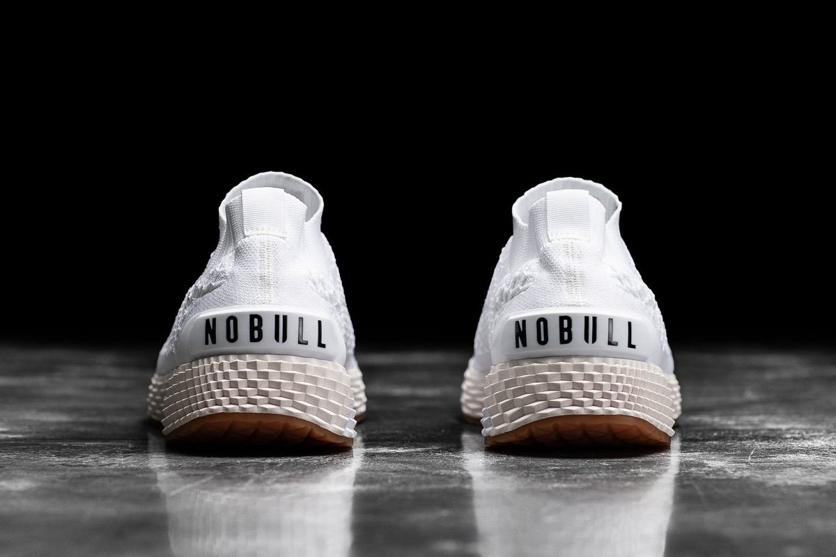 Nobull Knit Runner Loopschoenen Heren Wit | 564127-MUV