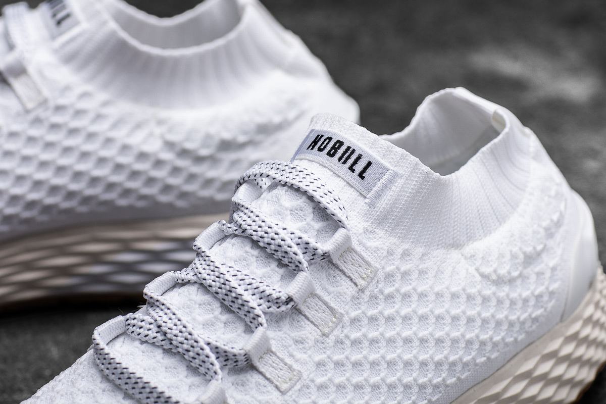 Nobull Knit Runner Loopschoenen Heren Wit | 564127-MUV
