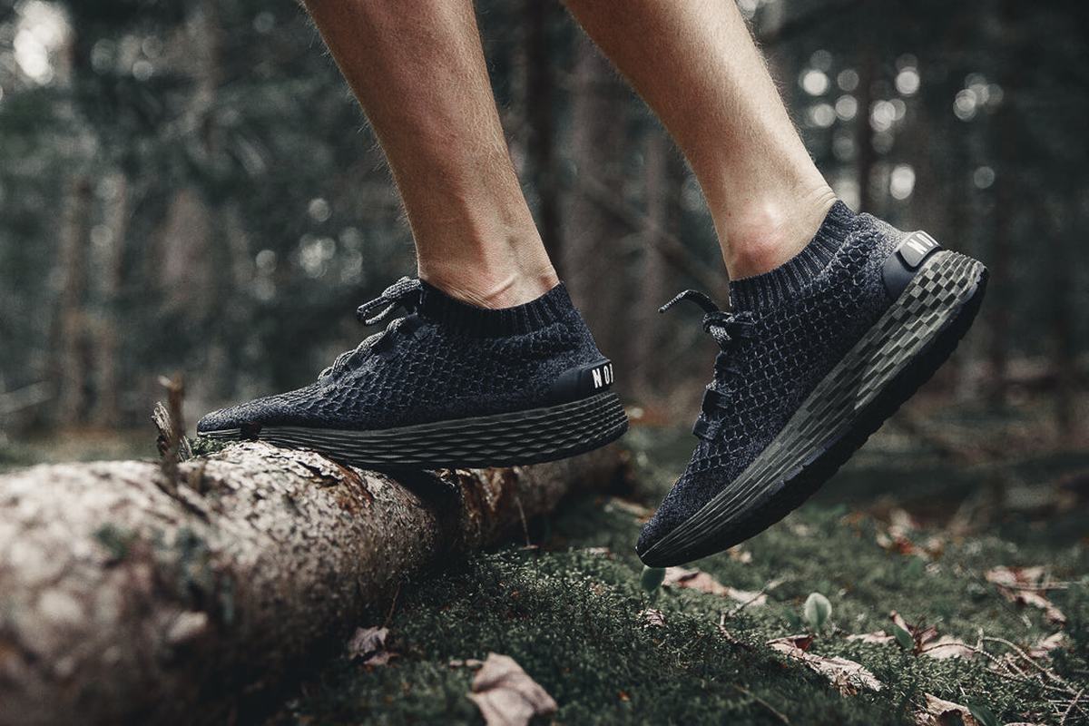 Nobull Knit Runner Loopschoenen Heren Zwart Donkergroen | 496320-UFY