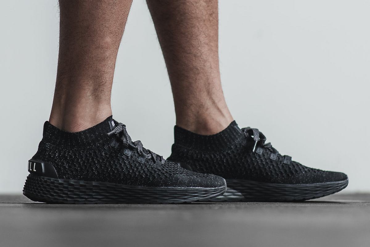 Nobull Knit Runner Loopschoenen Heren Zwart | 692507-WGV
