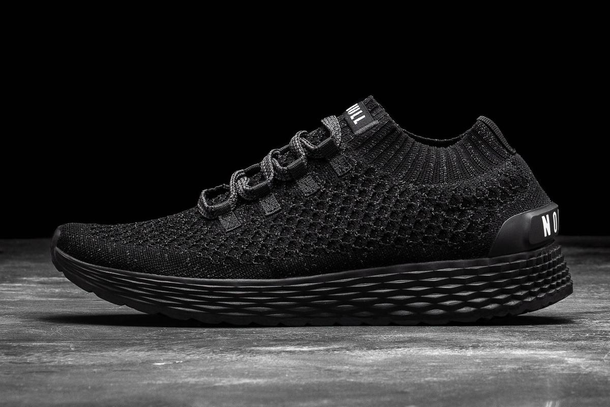 Nobull Knit Runner Loopschoenen Heren Zwart | 692507-WGV