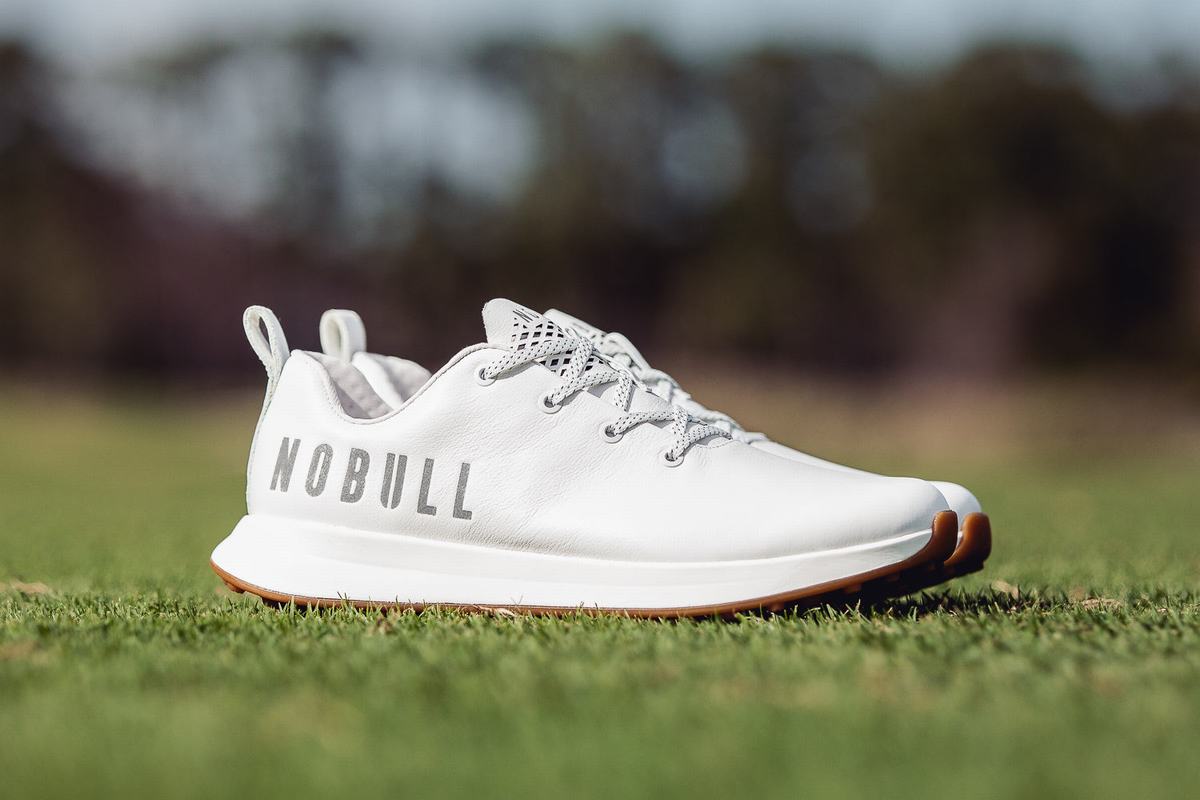 Nobull Leather Golfschoenen Dames Wit | 469205-NFG