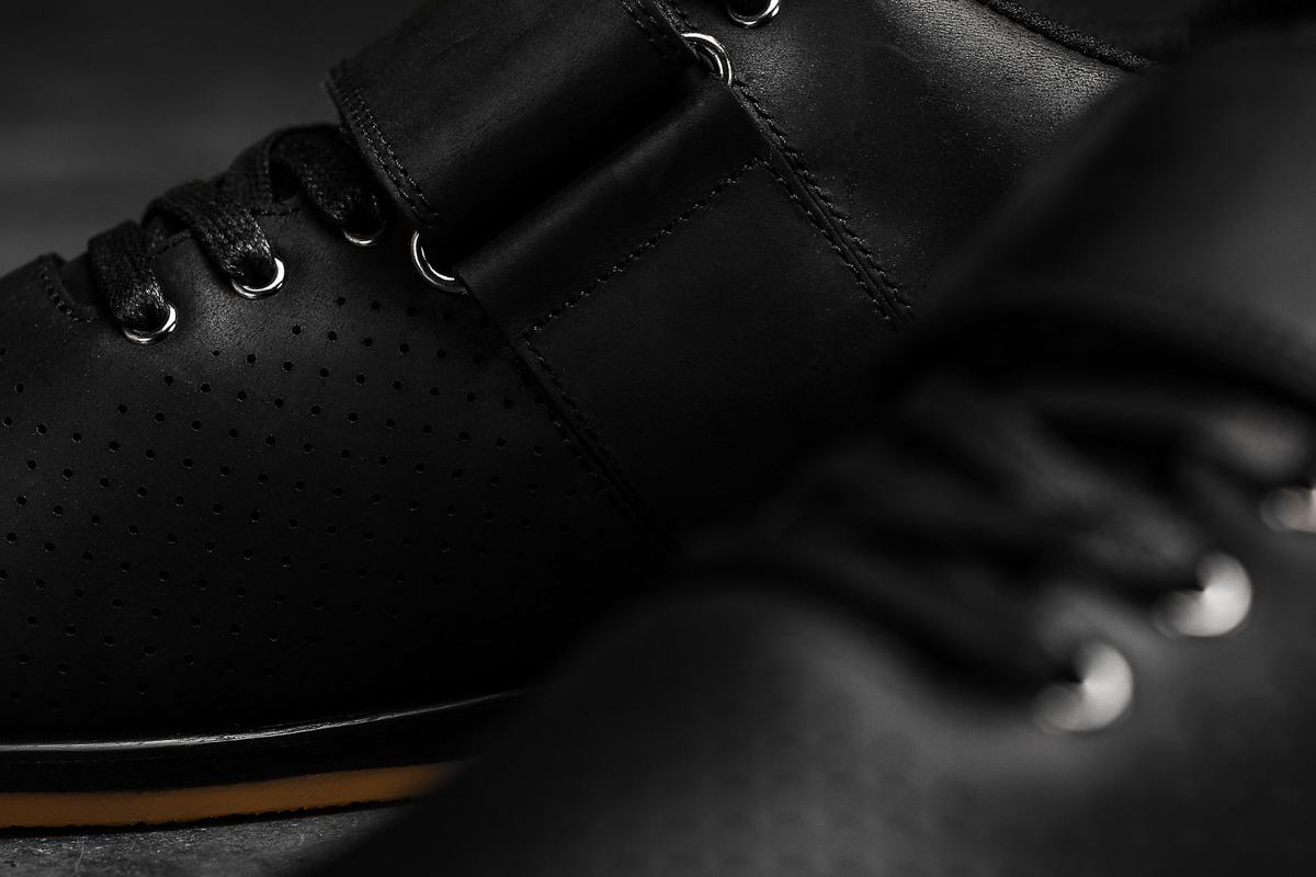 Nobull Leather Powerlift Schoenen Dames Zwart | 608391-AFZ