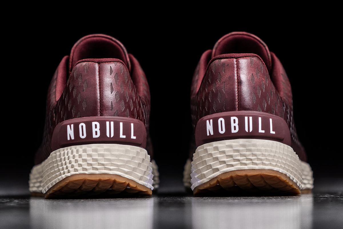 Nobull Leather Runner Loopschoenen Dames Bordeaux | 168957-CFB