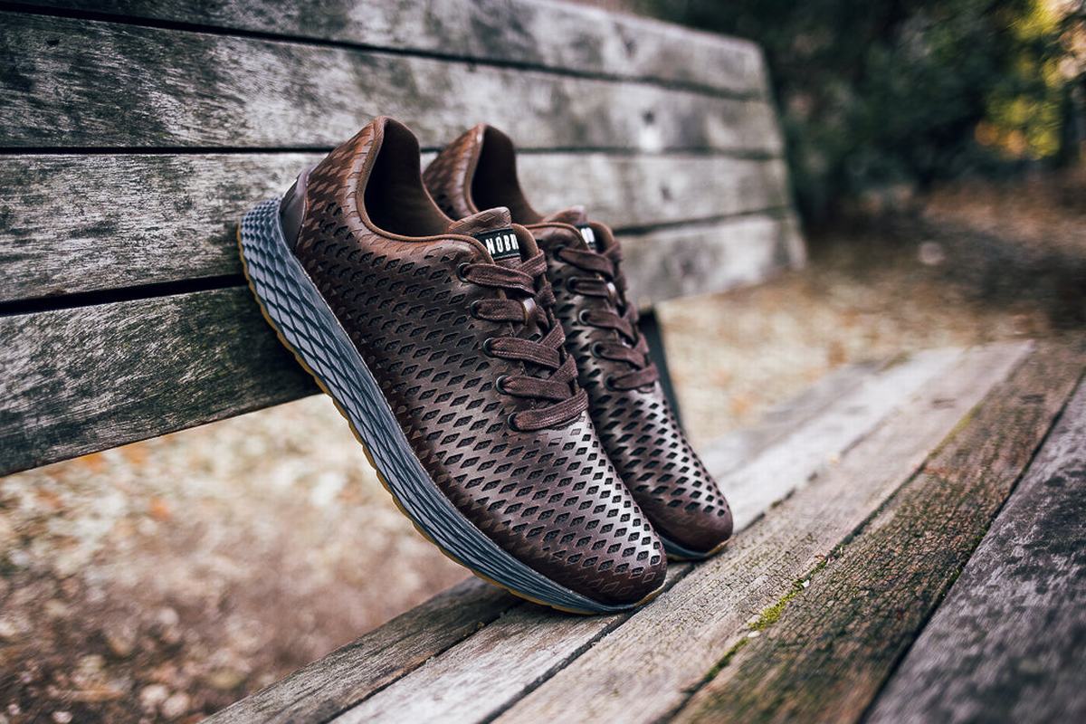 Nobull Leather Runner Loopschoenen Dames Koffie | 582706-NXC
