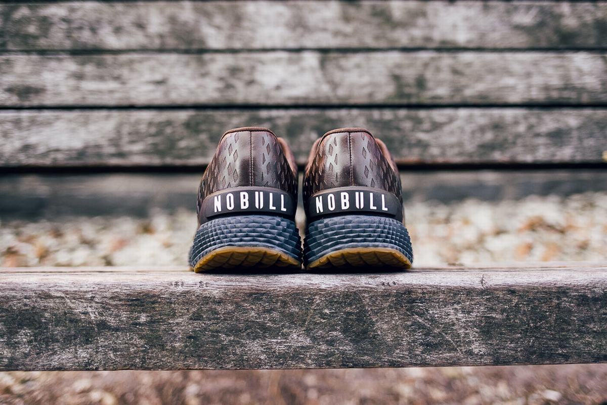 Nobull Leather Runner Loopschoenen Dames Koffie | 582706-NXC