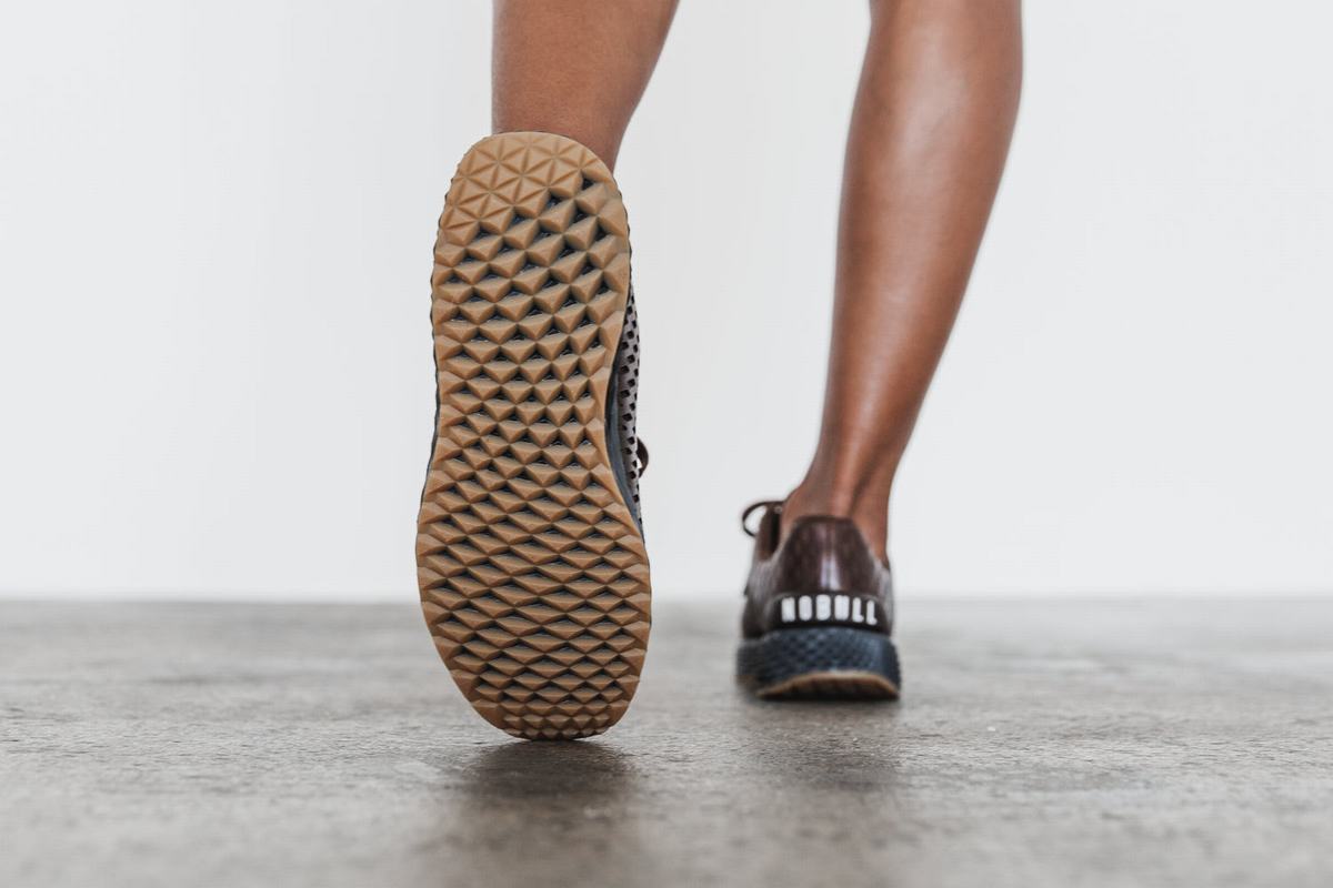 Nobull Leather Runner Loopschoenen Dames Koffie | 582706-NXC