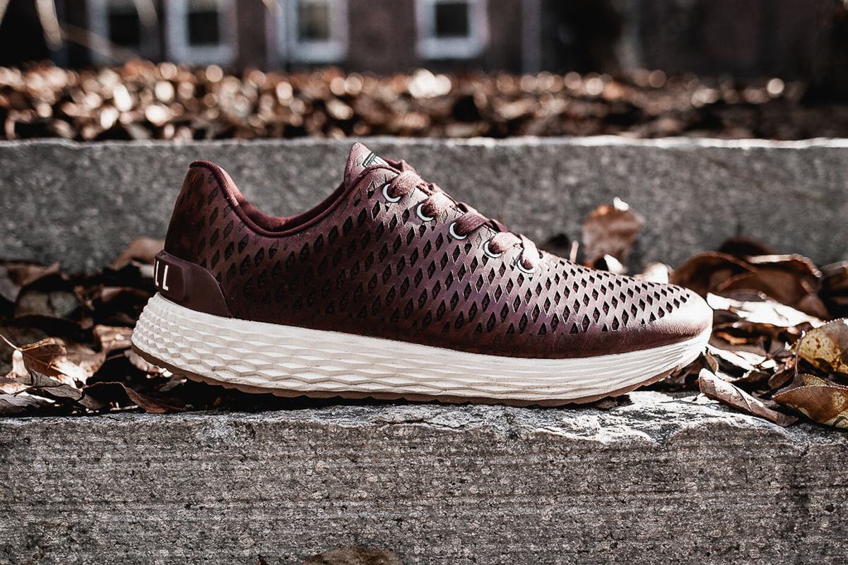 Nobull Leather Runner Loopschoenen Heren Bordeaux | 804169-DUZ