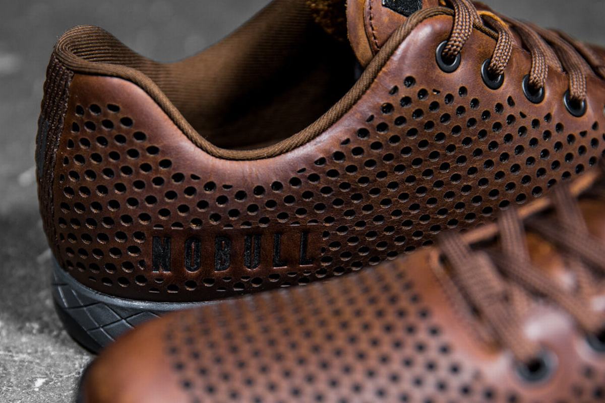 Nobull Leather Trainer Fitness Schoenen Heren Koffie | 129860-SWB