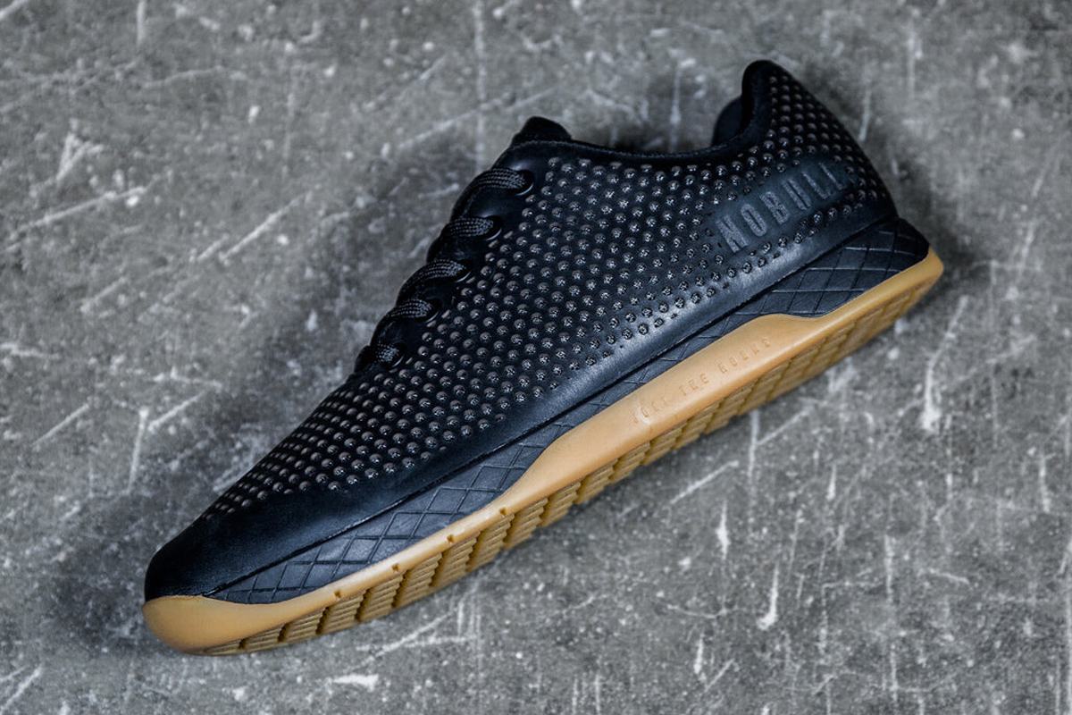 Nobull Leather Trainer Fitness Schoenen Heren Zwart | 291430-NQY
