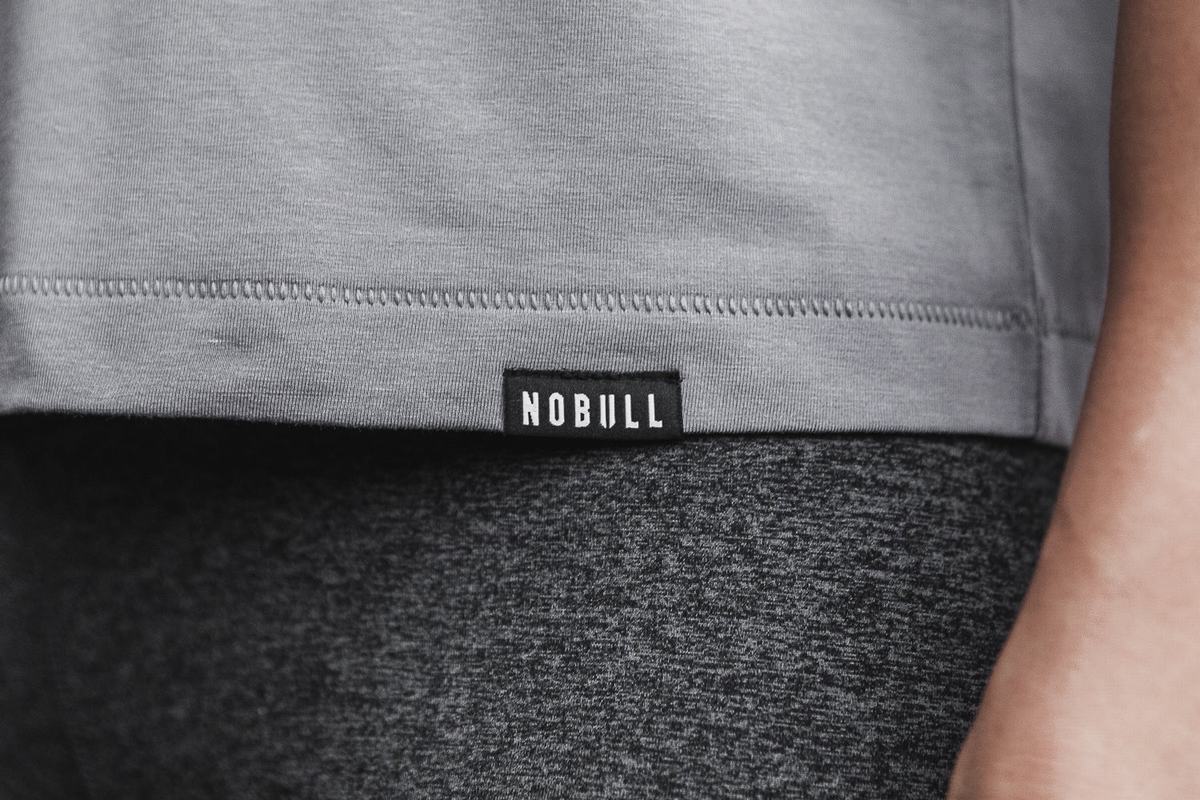 Nobull Lightweight Boxy T-shirts Dames Donkergrijs | 592380-LGE