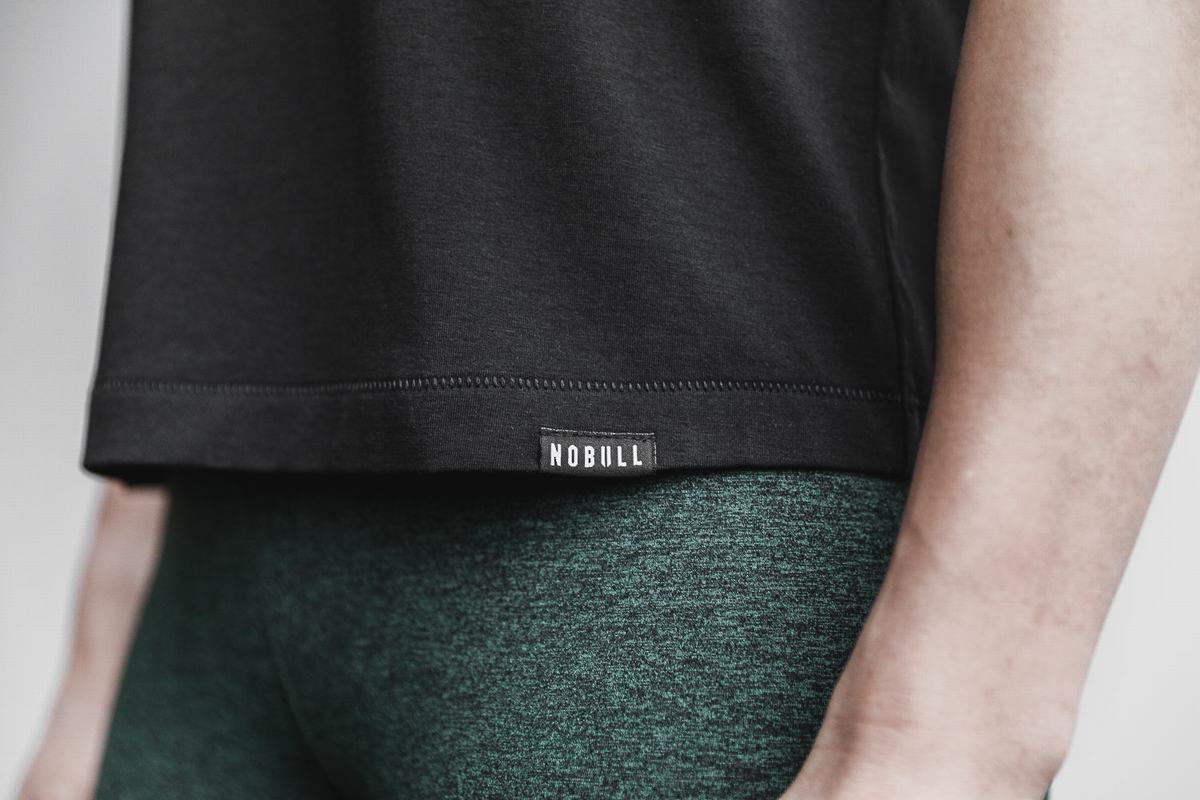 Nobull Lightweight Boxy T-shirts Dames Zwart | 487639-AUI