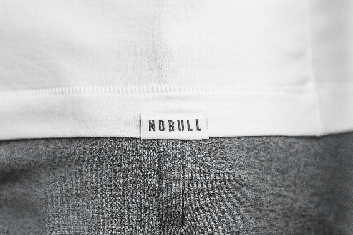 Nobull Lightweight Henley T-shirts Heren Wit | 283956-YXW