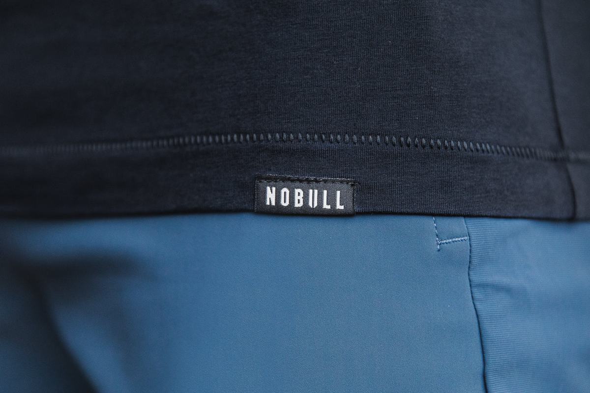 Nobull Lightweight Henley T-shirts Heren Donkerblauw | 813427-PCL