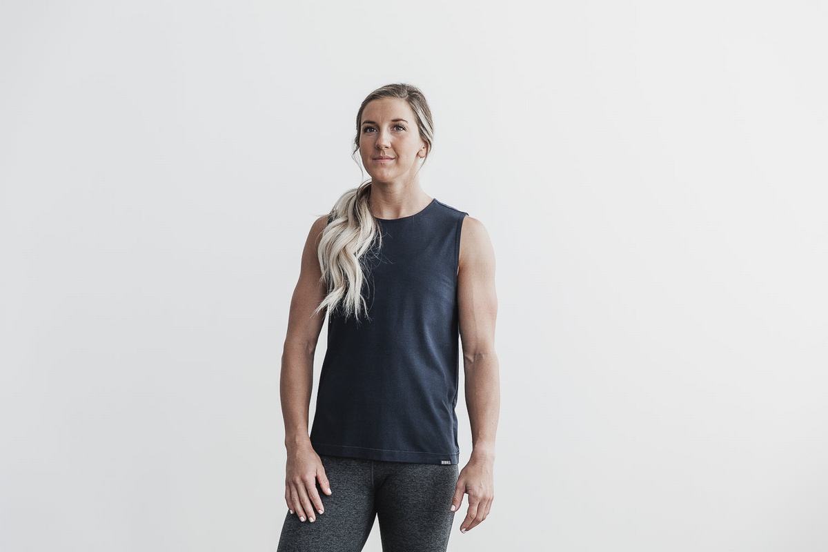 Nobull Lightweight Mouwloos T-shirts Dames Donkerblauw | 917402-SMY