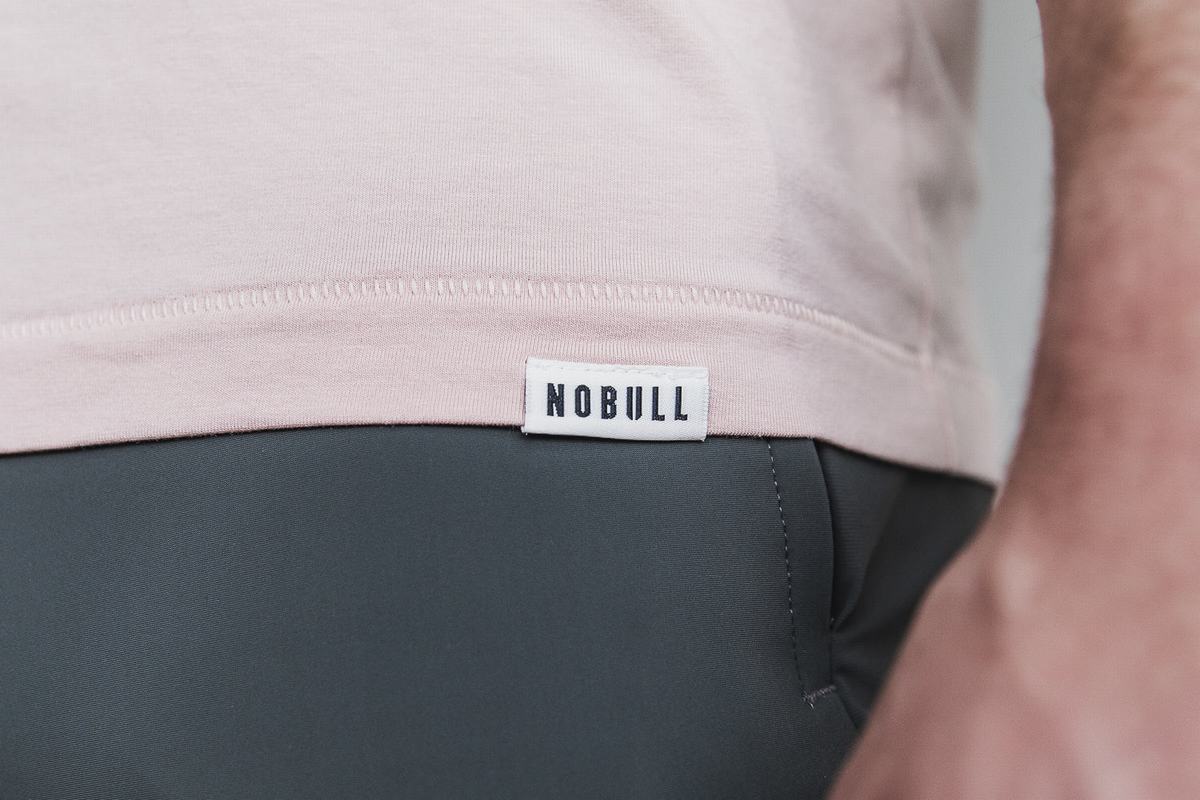 Nobull Lightweight Mouwloos T-shirts Heren Roze | 948021-OXJ