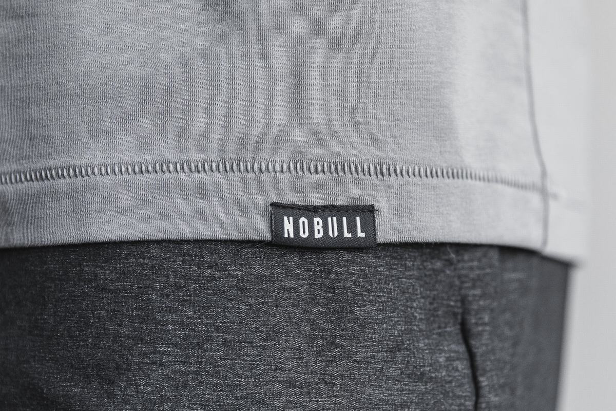 Nobull Lightweight T-Shirt Lange Mouw Heren Donkergrijs | 203645-KET