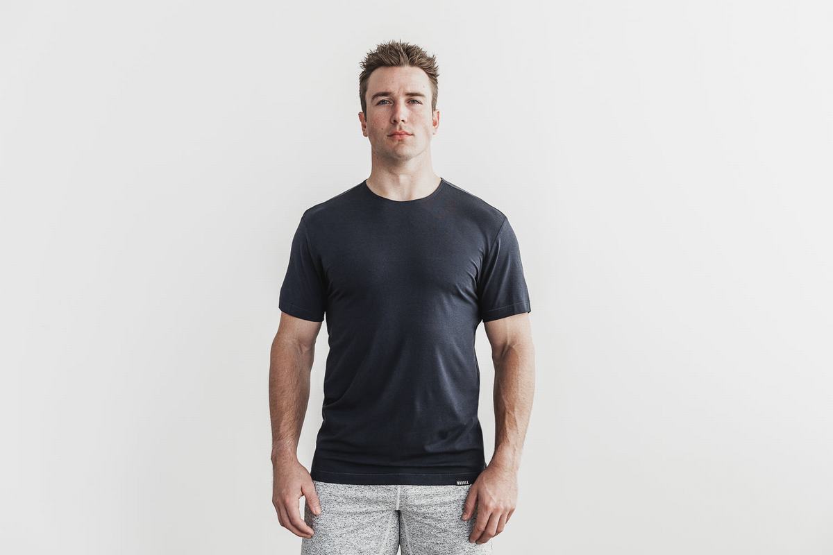 Nobull Lightweight T-shirts Heren Donkerblauw | 421769-FBG