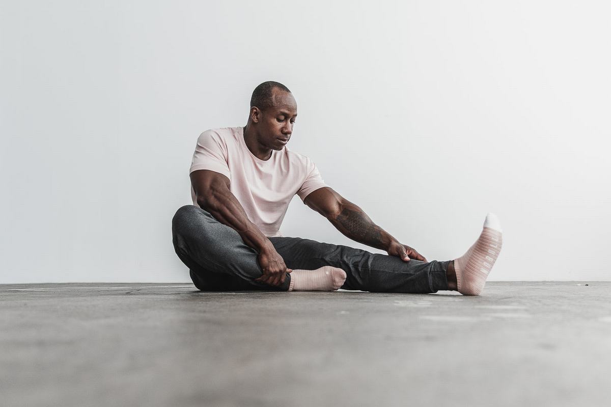 Nobull Lightweight T-shirts Heren Roze | 087569-CKY