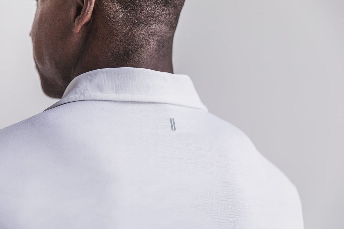 Nobull Lightweight Textured Polo T-shirts Heren Wit Camo | 679053-OKZ