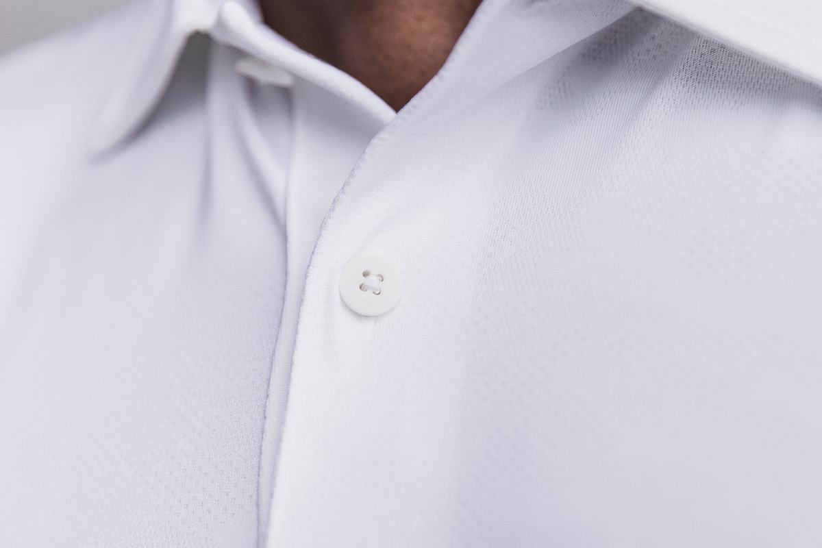 Nobull Lightweight Textured Polo T-shirts Heren Wit Camo | 679053-OKZ