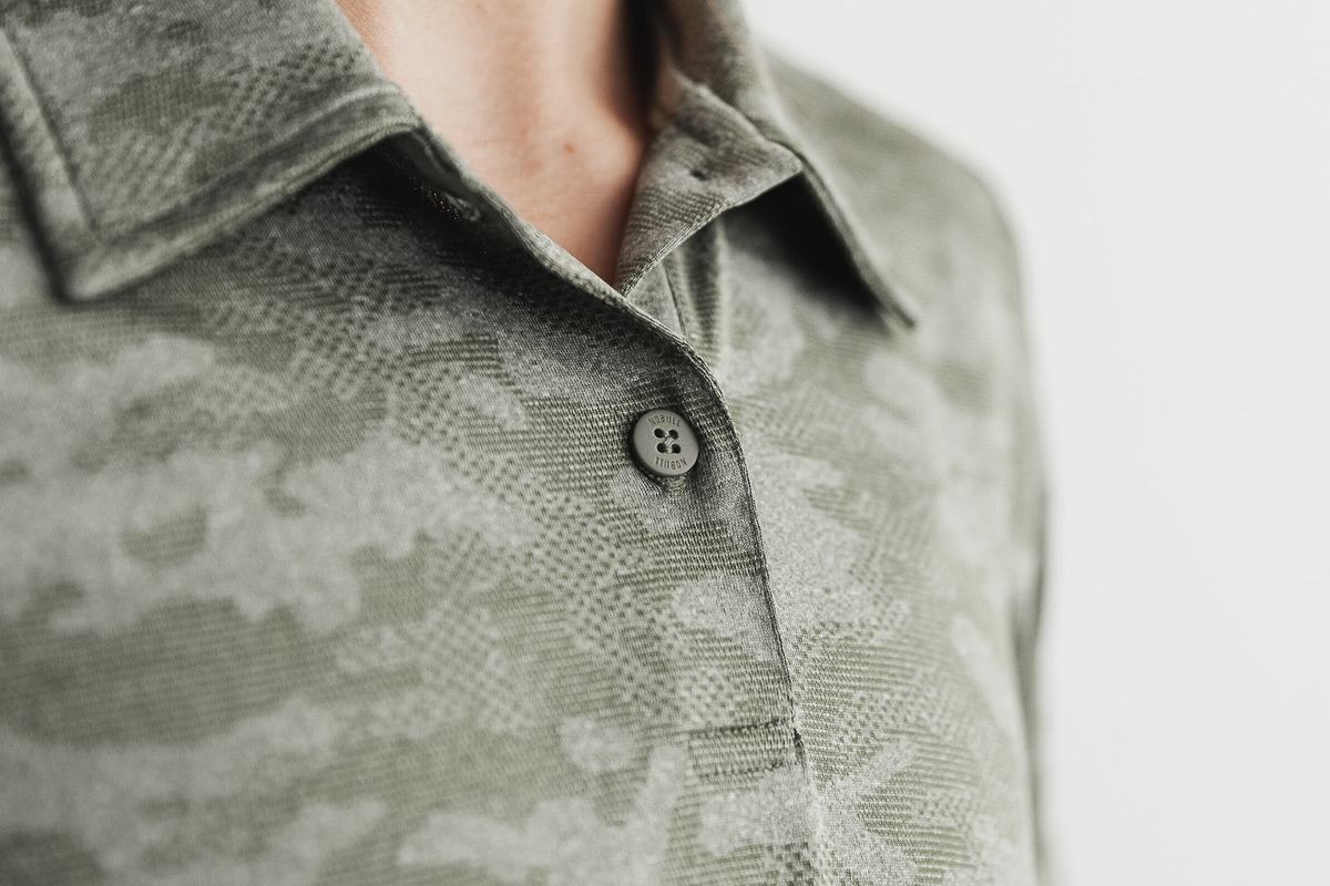 Nobull Lightweight Textured Polo T-shirts Dames Camo | 837495-XIR