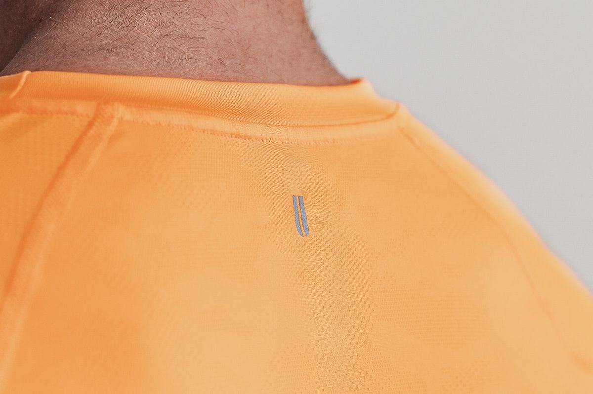 Nobull Lightweight Textured T-Shirt Lange Mouw Heren Oranje Camo | 279305-FSI