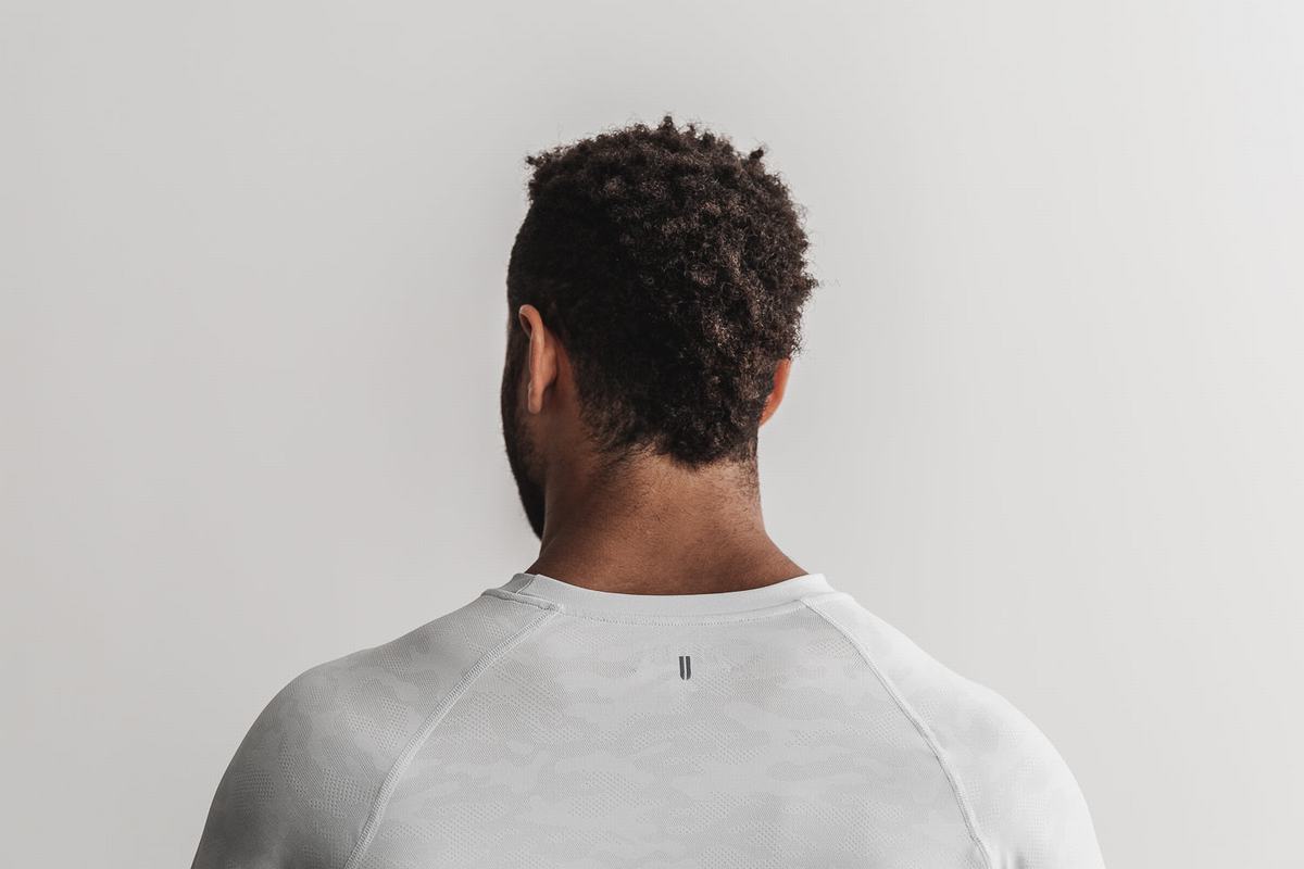 Nobull Lightweight Textured T-Shirt Lange Mouw Heren Camo | 476028-VEU