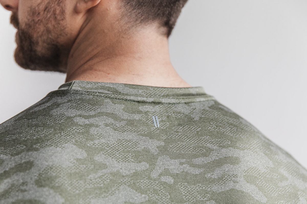 Nobull Lightweight Textured T-shirts Heren Camo | 476102-DJU