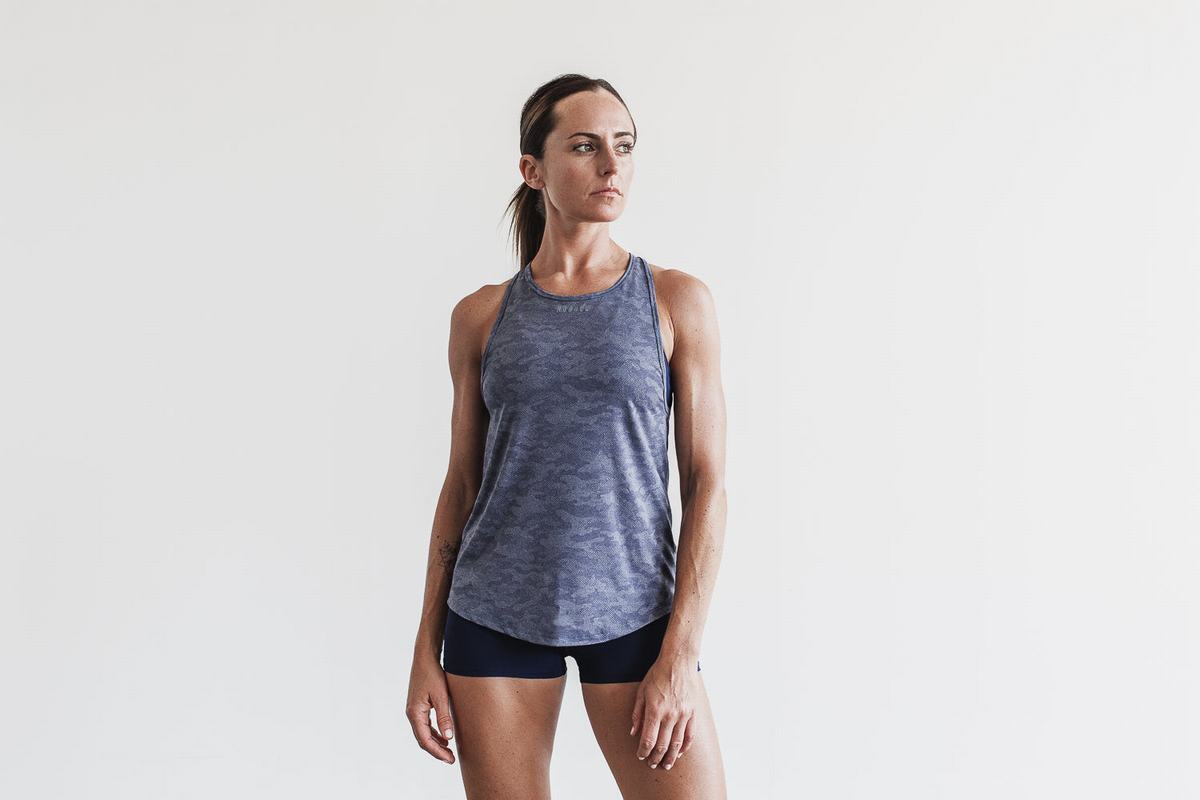 Nobull Lightweight Textured Tank Tanktop Dames Zwart Camo | 432785-DFY