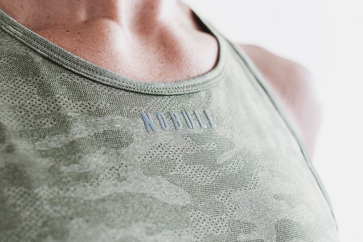 Nobull Lightweight Textured Tank Tanktop Dames Donkerblauw Camo | 834091-TCJ
