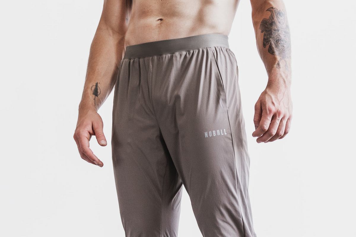 Nobull Lightweight Woven Joggingbroeken Heren Bruin | 231958-TJX