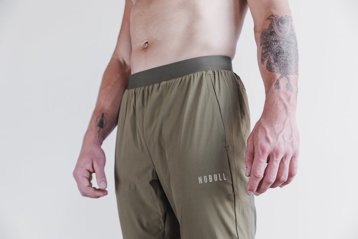 Nobull Lightweight Woven Joggingbroeken Heren Groen | 653028-PVI