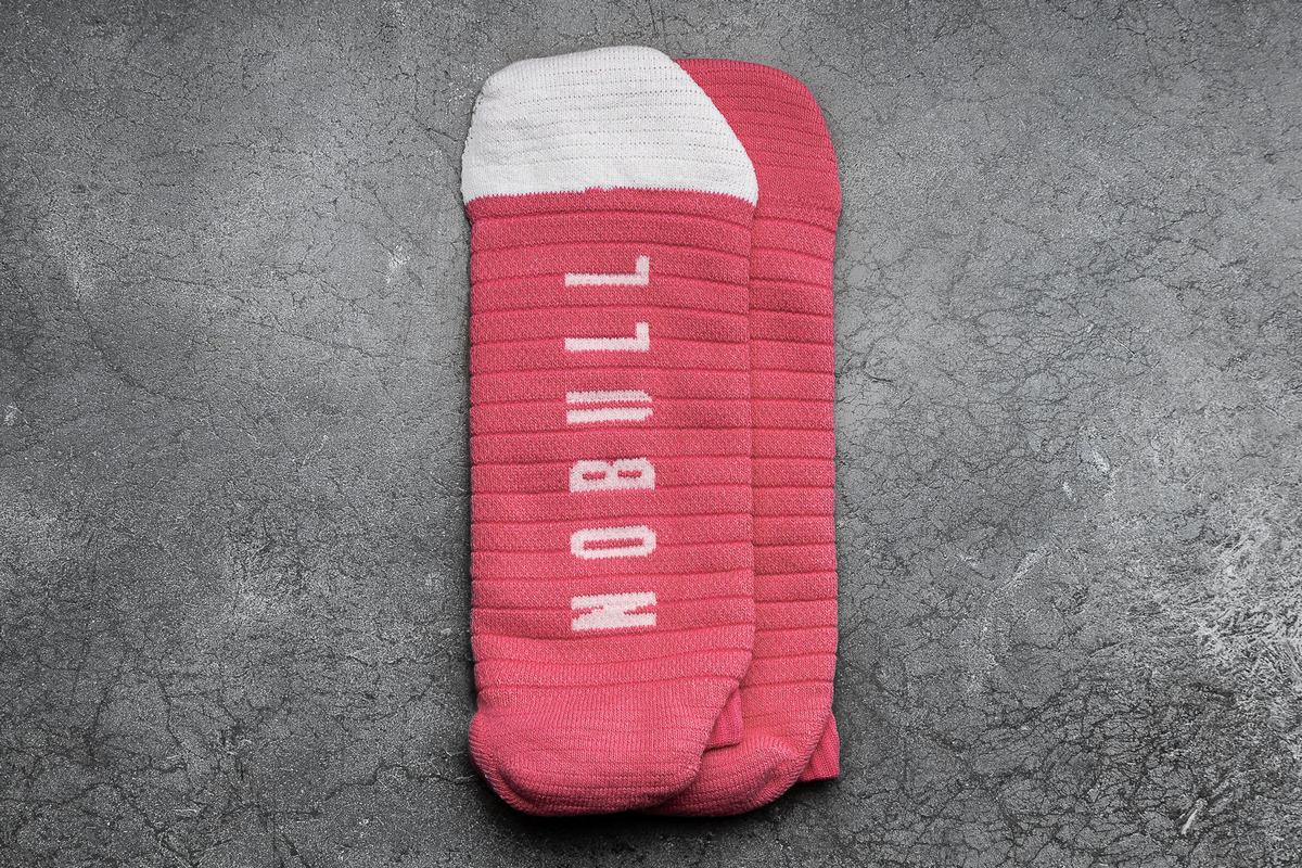 Nobull Low Neon Sokken Dames Roze Wit | 684927-KJQ