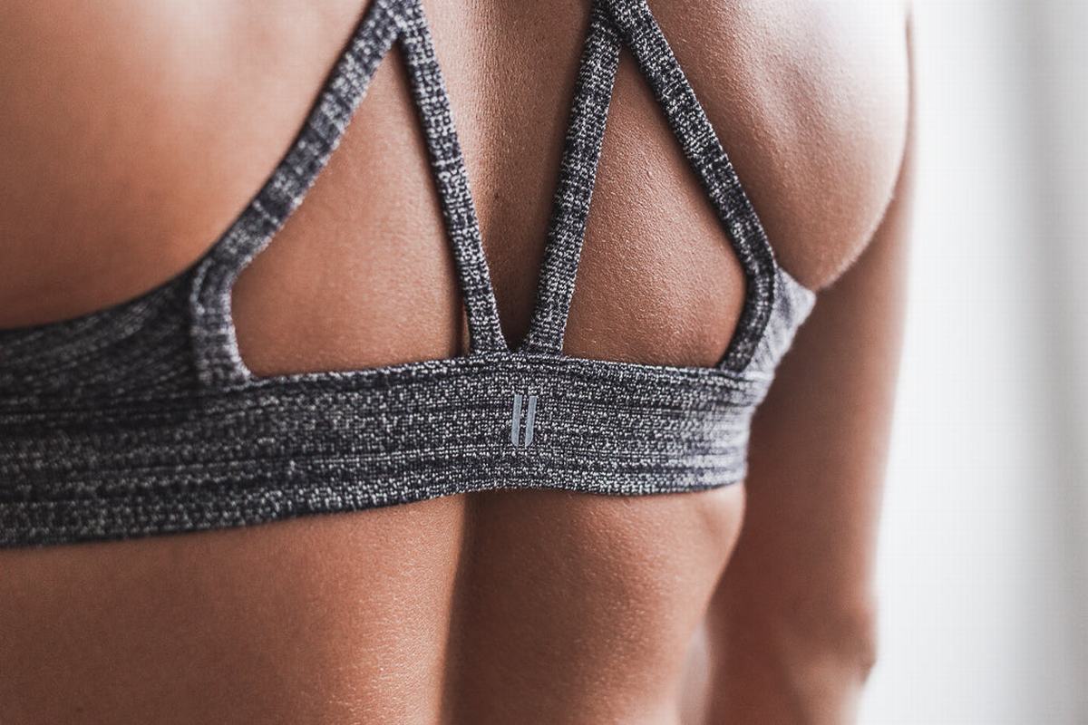 Nobull Melange Sport Bh Dames Zwart | 120796-EFI