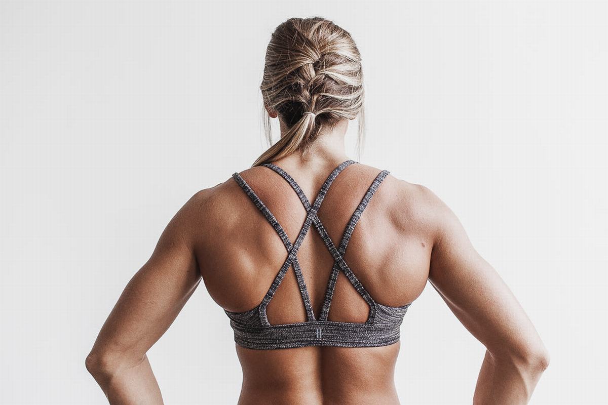 Nobull Melange Sport Bh Dames Zwart | 120796-EFI
