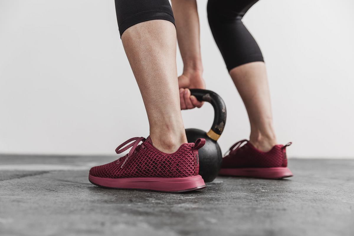 Nobull Mesh Runner Loopschoenen Dames Bordeaux | 785293-QTW