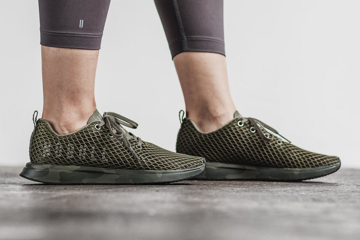 Nobull Mesh Runner Loopschoenen Dames Donkercamo | 043981-YLI